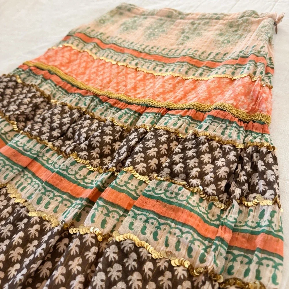 Miss Me Skirt Whimsigoth Boho Hippie Women's‎ SMALL Sequins Sweet READ